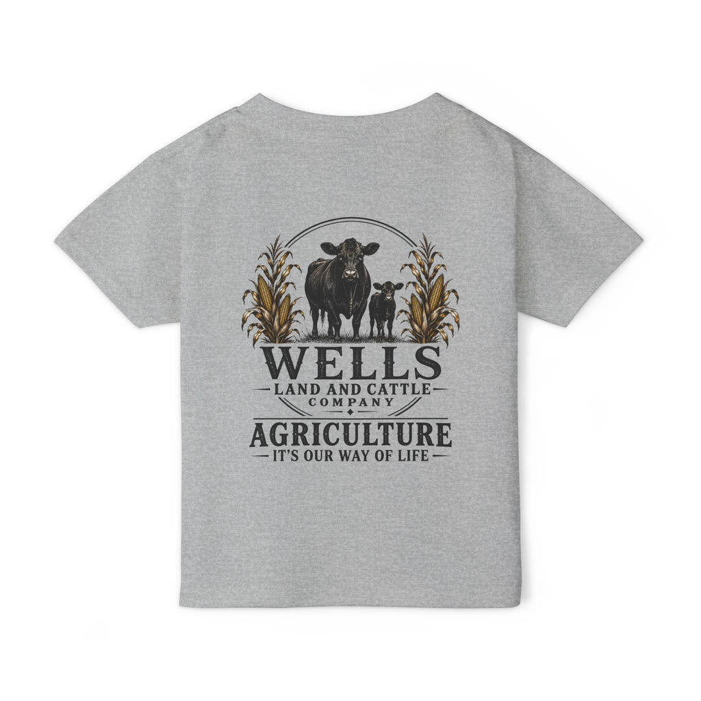 Toddler T-Shirt — 'Wells Family Farm' Agriculture Logo: "Agriculture It's Our Way of Life"