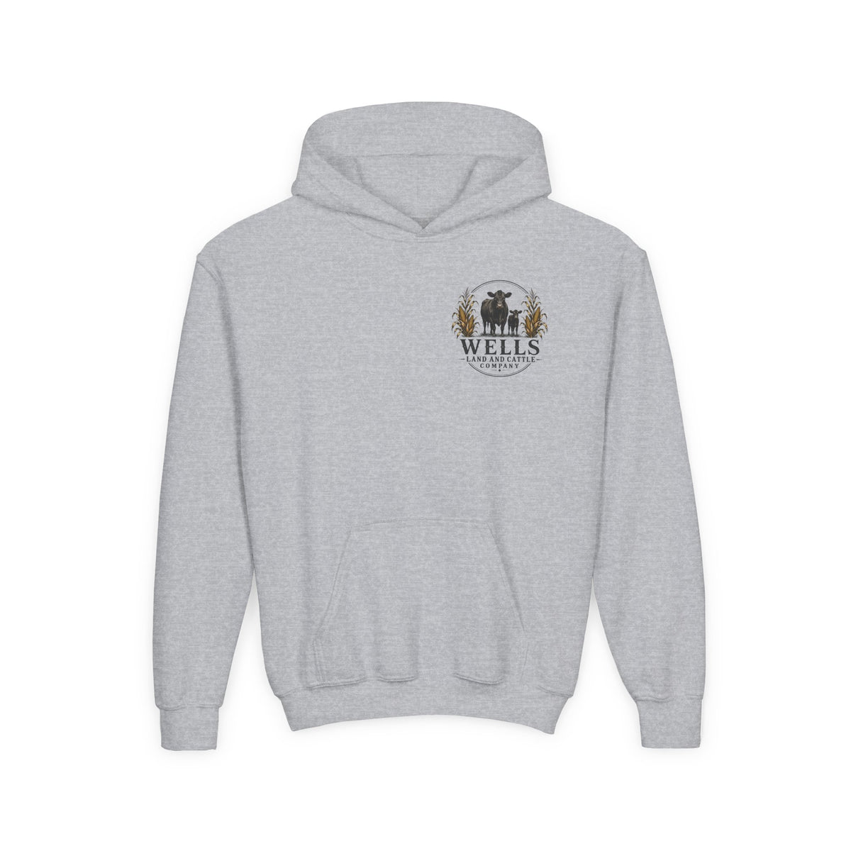 Youth Hoodie — Wells Land & Cattle Agriculture Graphic