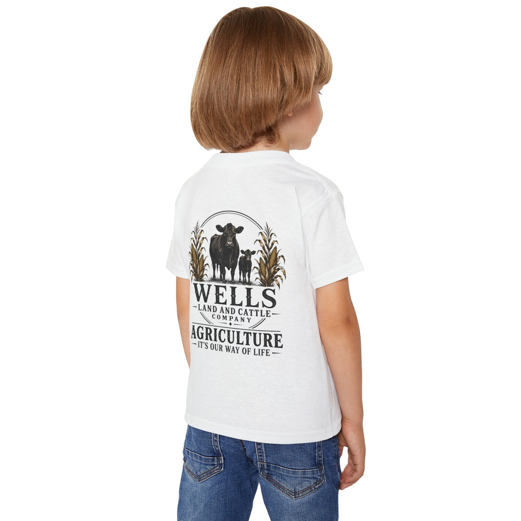 Toddler T-Shirt — 'Wells Family Farm' Agriculture Logo: "Agriculture It's Our Way of Life"