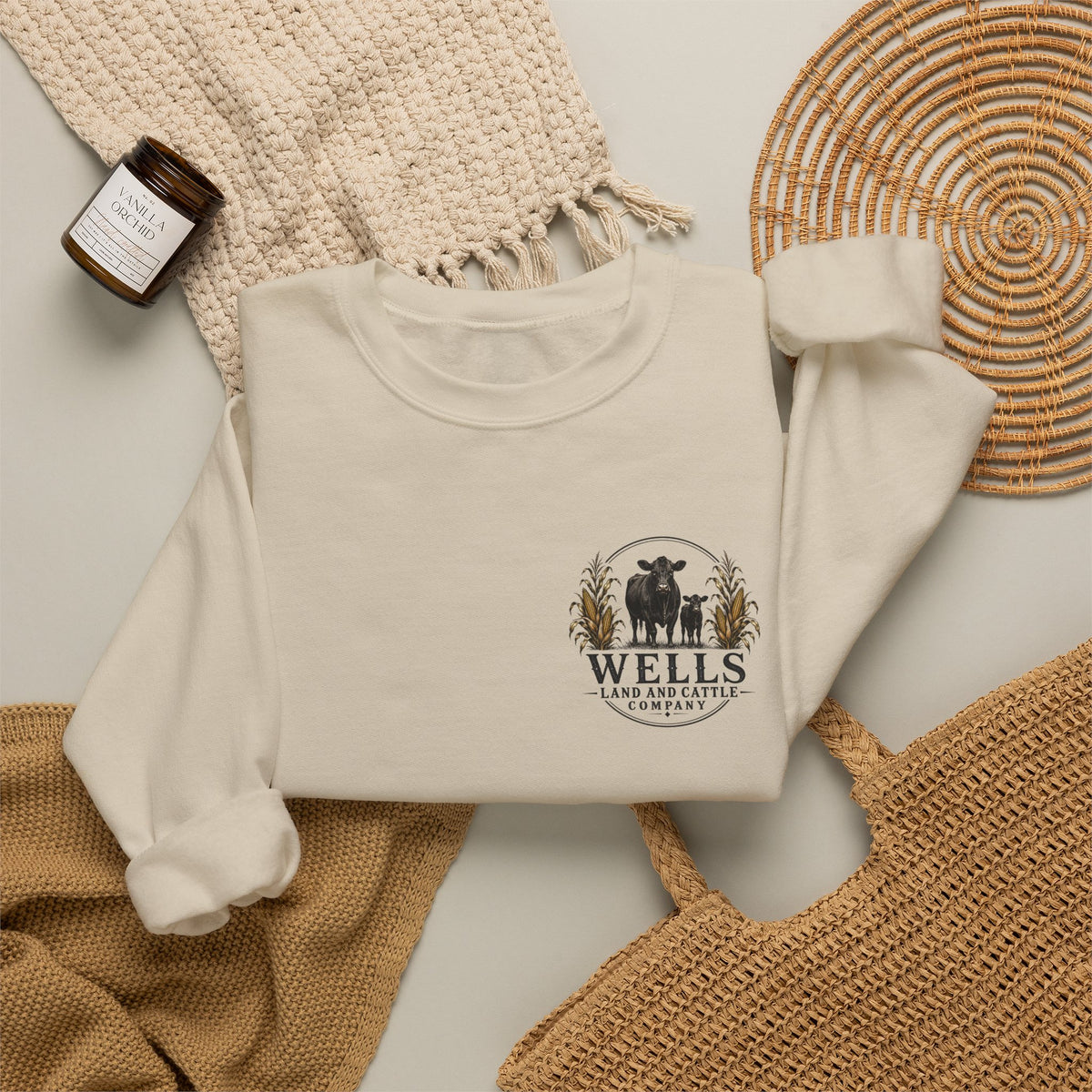 Wells Land & Cattle Agriculture Crewneck Sweatshirt