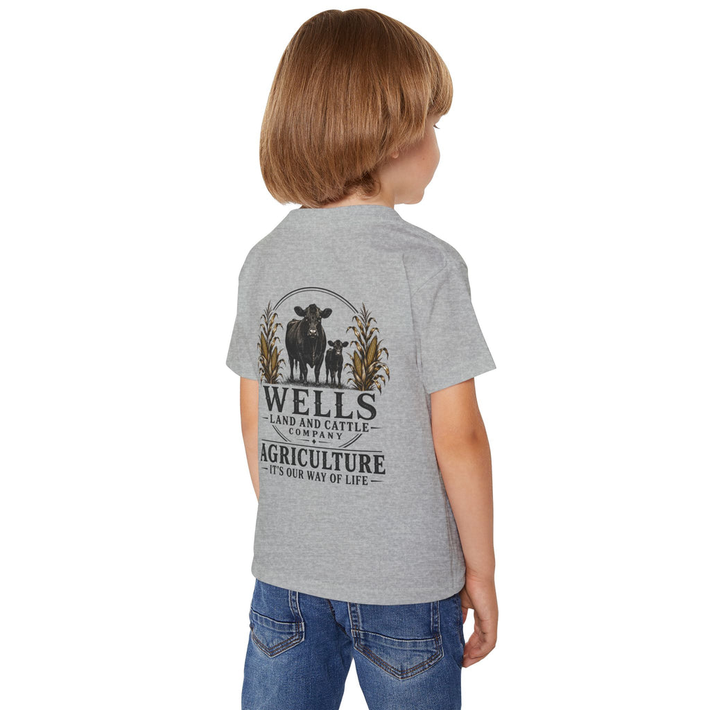 Toddler T-Shirt — 'Wells Family Farm' Agriculture Logo: "Agriculture It's Our Way of Life"