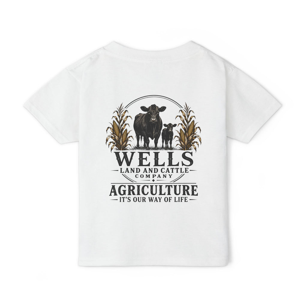 Toddler T-Shirt — 'Wells Family Farm' Agriculture Logo: "Agriculture It's Our Way of Life"